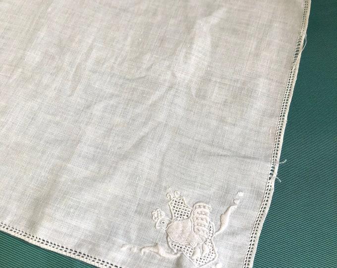 vintage ladies handkerchief, hankie
