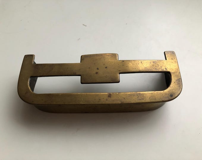 miniature brass antique fire place fender, salesman sample
