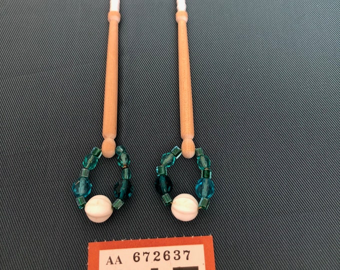 wooden lacemaking bobbins,