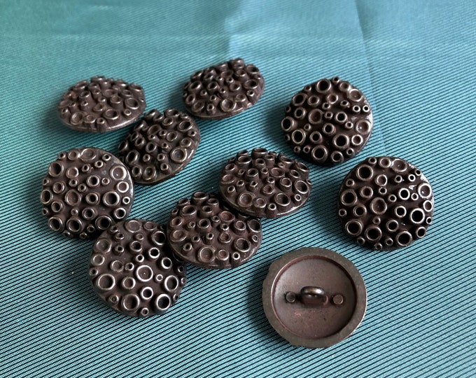 Buttons, Vintage black metal fashion buttons