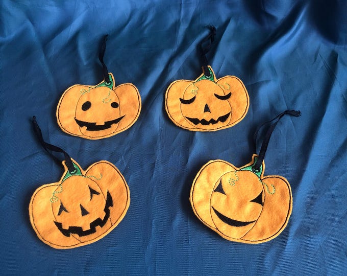Felt Pumpkin and bat hangers, Childs bedroom, Halloween