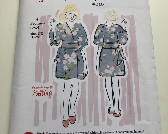 The kimono wrap dress pattern, UNCUT, Factory Folded Simply Sew No. 10
