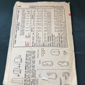 Style Sewing Pattern, Tunic Dress, Vintage, Cut, Complete, Style 2506 ...