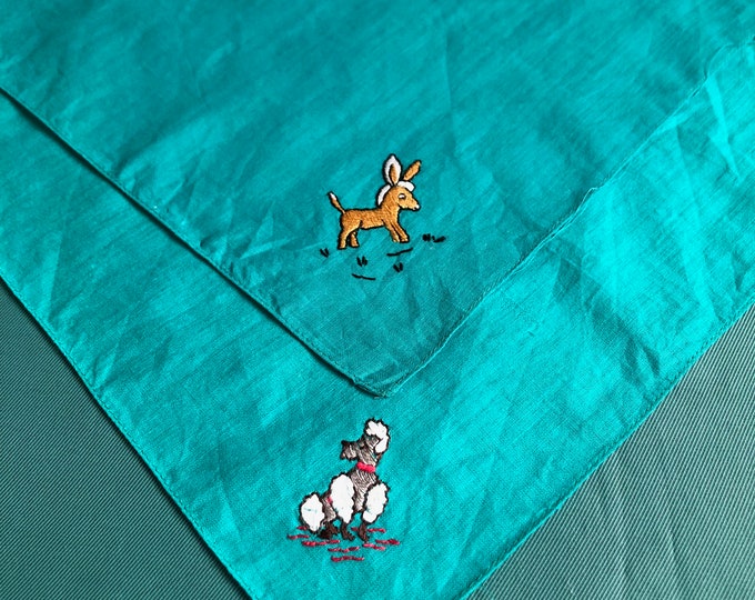Vintage Childs handkerchief, hankie x 2
