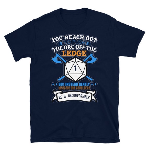 You Reach Out To Push The Orc Off The Ledge But Instead Lightly Vintage  Retro T-Shirt - Kingteeshop
