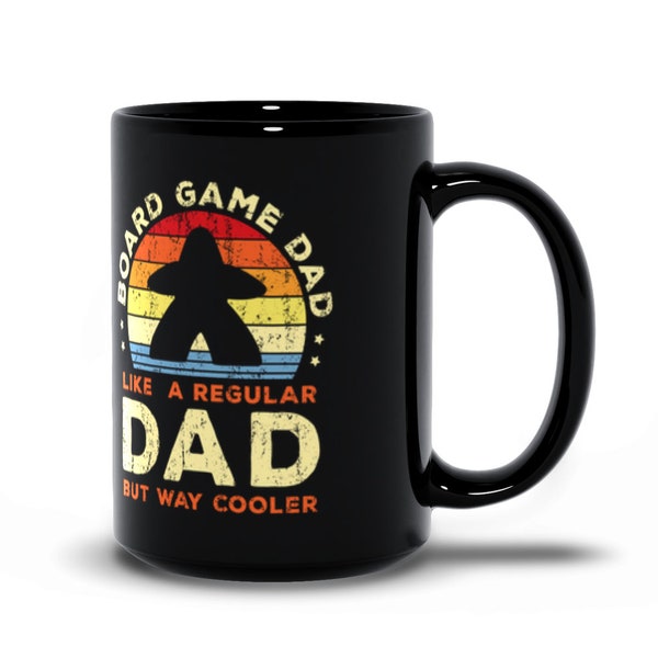 Brettspiel Papa - Wie ein normaler Papa aber cooler Brettspiel Themen Schwarze Tasse