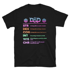 Dnd Shirt- str, dex, con, int, wis, chr- definition shirt- tolles dm Design zum Spielen eines guten Rollenspiels dungeons and dragons