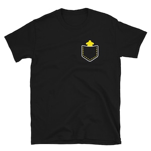 Meeple in der Tasche T-Shirt- Geek auf Fleek