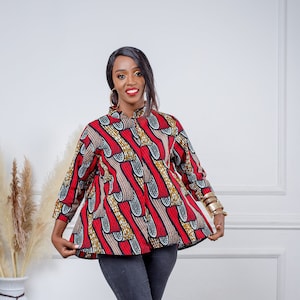 African Print tops, African Print blouse, plus size blouses, african shirts for women, african top, african clothing for women plus size