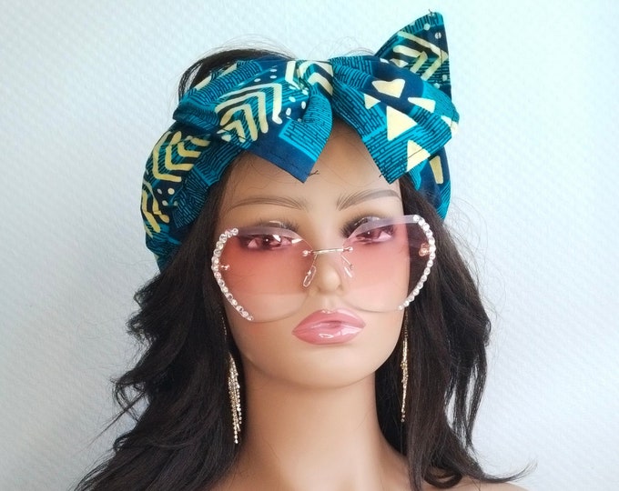 Blue  Knotted Wide Headband | Hair Accessories | Knotted Turban