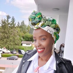 African Fabric Headwrap, African Fabric Neck Warmer, African Head Wrap, Ankara Fabric Earrings, African Fabric Accessories, African Fashion