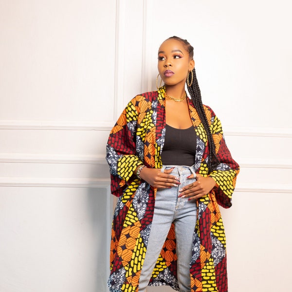 African Print Kimono, African Kimono for Women, African Print Kimono, Ankara Duster, Ankara kimono, African Clothing for Women Plus Size