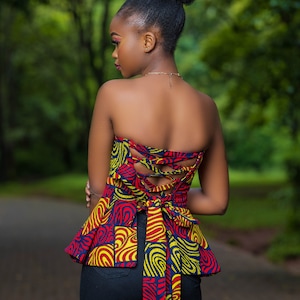 Haut bustier en pagne clearance