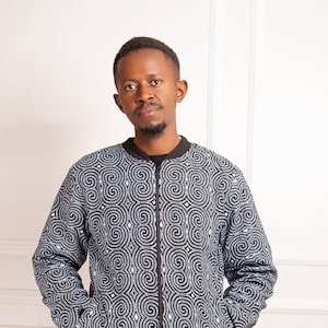 African Print Jacket Bomber in Wax I Bomber Jacket I Mens Ankara Jacket