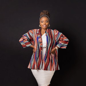 AFRICAN PRINT Blouse, Africa blouse, Tunu Prints  African Clothing For Women Plus Size, Ankara Top | African Tops for women | Buttoned Shirt