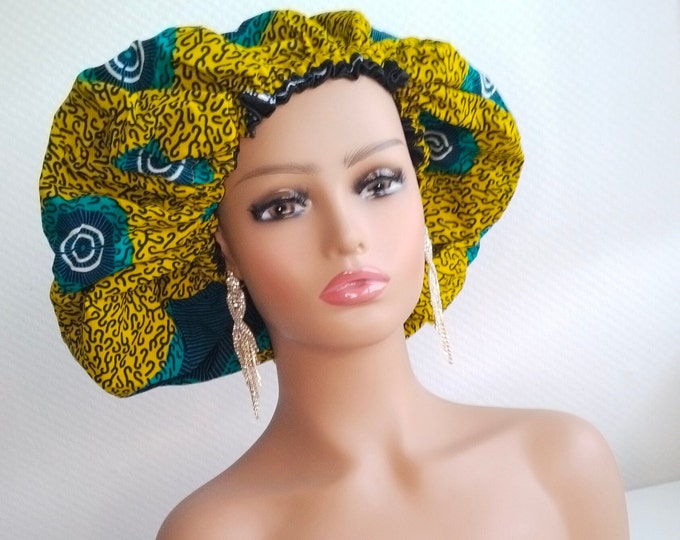 African Print Bonnets with satin lining | Sleeping Bonnets I Ankara Satin Lined Bonnets