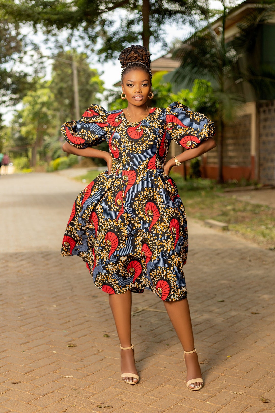 Vêtements africains pour femmes grande taille, robe imprimée