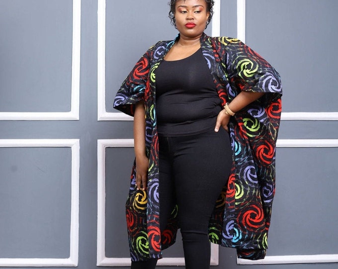 Oversized Ankara  Kimono/African Dress/ African Print Duster / African Print Kimono/ African Kimono/ African outfit for women/Gift for her