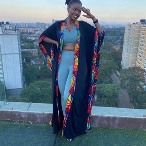 African-Inspired Long Kimono l Duster l Robe - F main image 1