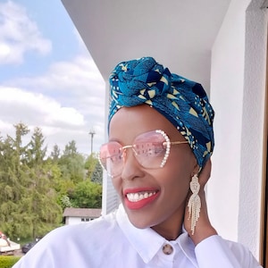 African Print Headwrap, African Fabric Neck Warmer, African Head Wrap, Ankara Fabric Earrings, African Fabric Accessories, African Fashion