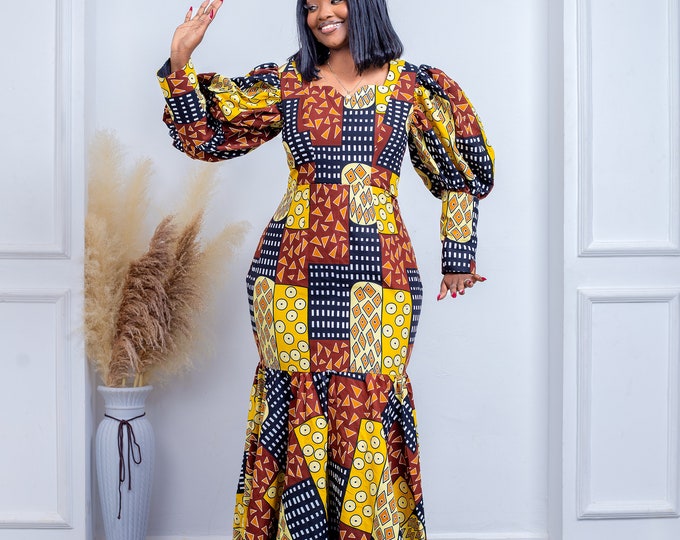 African Dress, African Print Dress, African Clothing for women, Ankara Dress, African Dress for  Plus Size , African Gown Dress