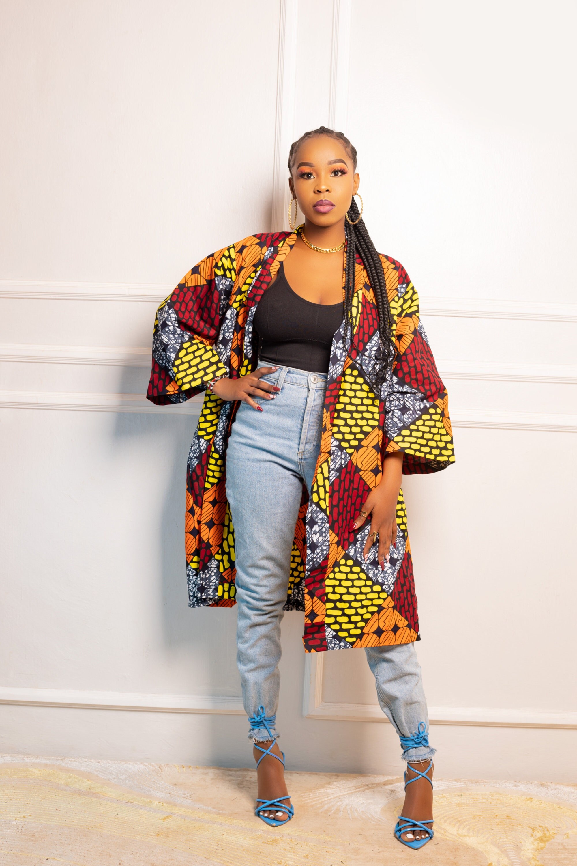 plus size red duster cardigan