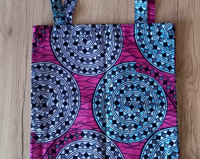 African Print Tote Bag, Ankara Cotton Totes -Lined and with Inside Pocket