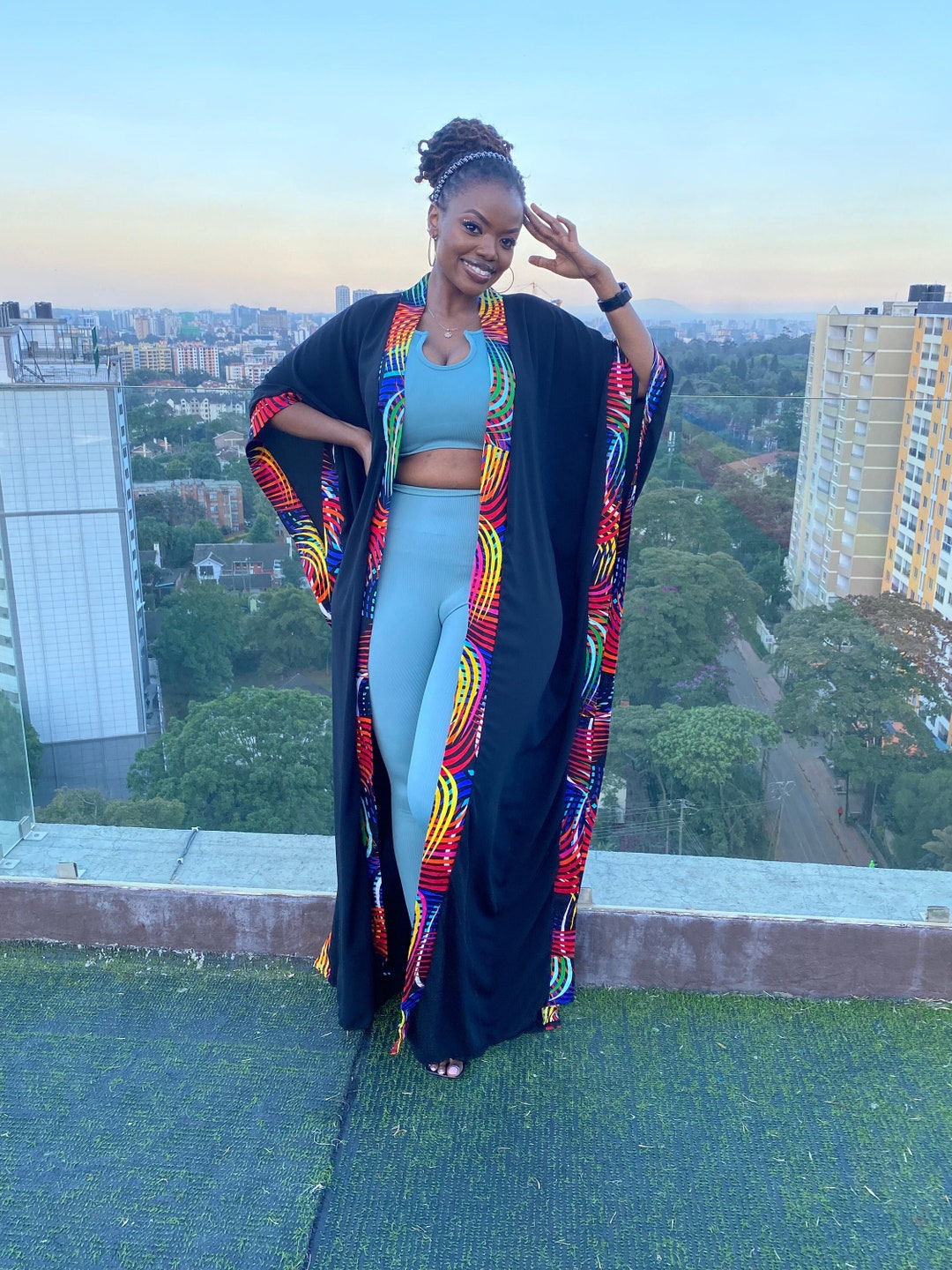 African-Inspired Long Kimono l Duster l Robe - F main image 0