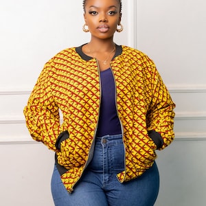 African Print Jacket I Bomber Jacket I African Jacket I Colorful Jacket I Festival Jacket , Gift, Plus Size