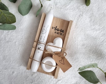 Geschenkset „Danke für alles“ – Geschenk für Mama – Geschenk mit Kerze – Kleine Aufmerksamkeit Muttertag Geschenk