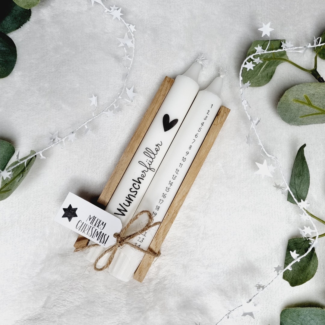 Weihnachtskerzen / Kerzen / Geschenk / Tischdeko / Stabkerzen / Frohe