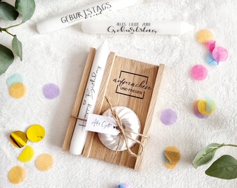 Geburtstagsset - Geschenkidee zum Geburtstag - Kleines Geschenk mit Kerze – Glückwunschbox