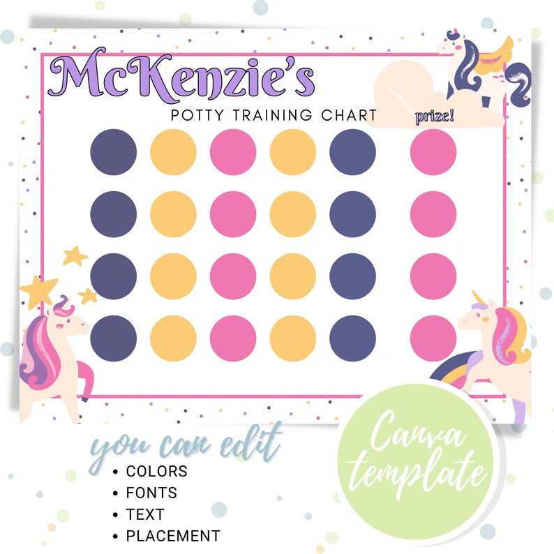 Printable Potty Chart, Potty Training Chart, Potty Reward Chart, Potty Sticker Chart - Etsy