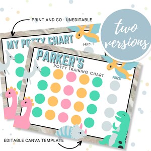 Printable Potty Chart, Potty Training Chart, Potty Reward Chart, Potty Sticker Chart