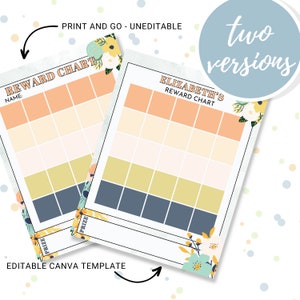 Kids Reward Chart, Printable Reward Chart for Kids, Sticker Chart, Toddler Reward Chart