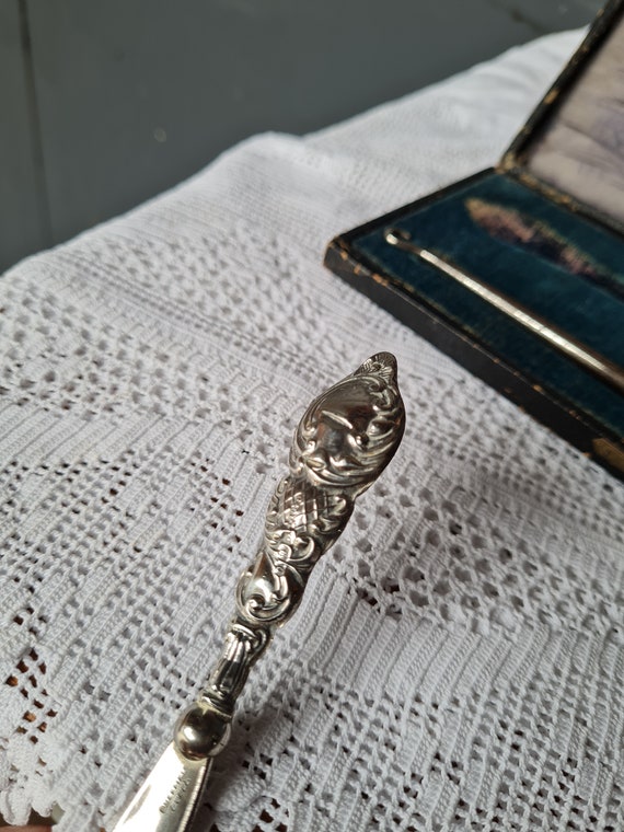 Antique Edwardian Shoe Horn & Button Hook With St… - image 6