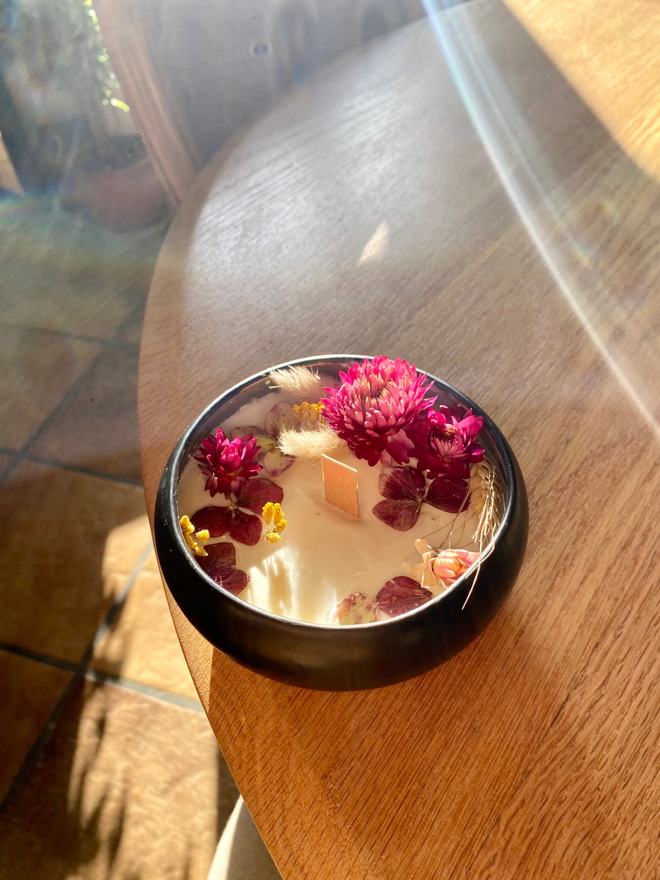 Bougies Fleurs Séchées