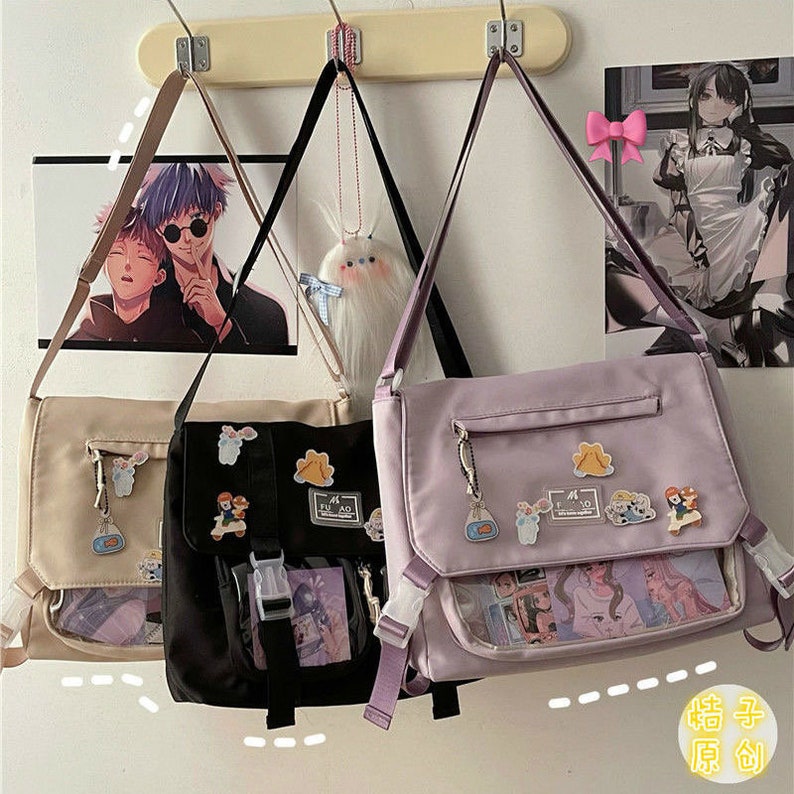 HappyLemonade Anime Ita Bag- Ita Backpack- Ita Bag Crossbody-Kawaii ita Bag-Ita Shoulder Bag-Cute ITA Bag-ita Bag Accessories-Anime Tote Bag 