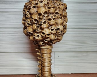 3D Printed Skull Chalice: Hand Painted Gothic Drinkware