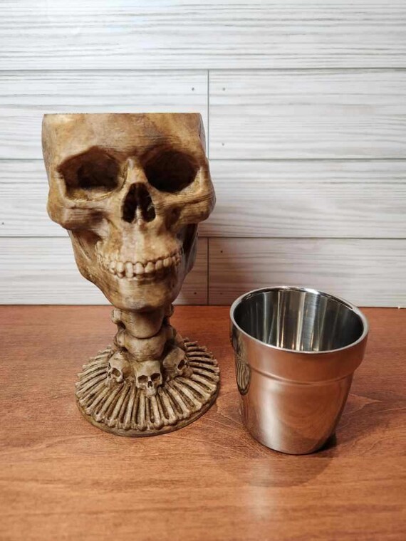 Skull Chalice: Hand Painted Tumbler With Washable Insert - Etsy