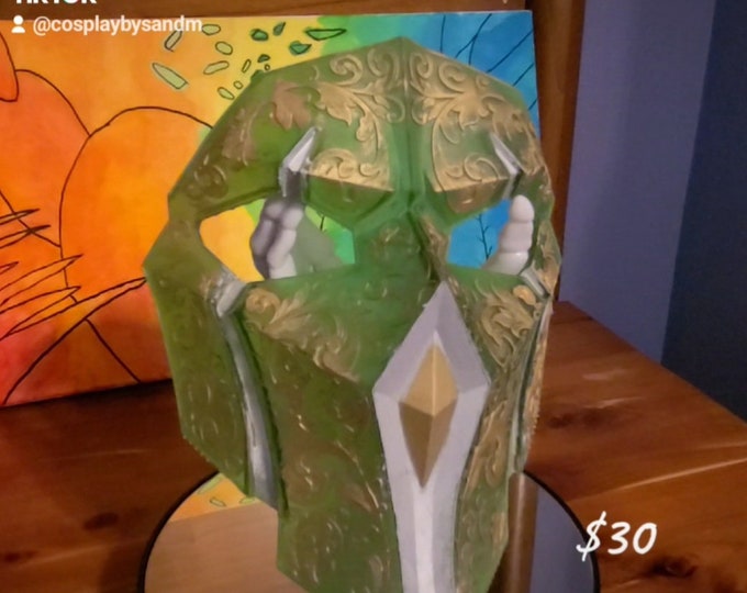 Hogwarts Legacy Duelist Mask Green Etsy