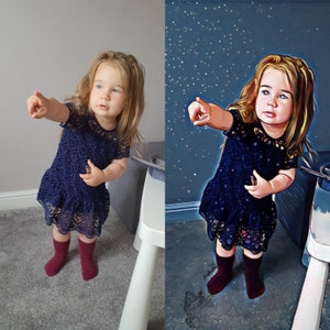 Custom Cartoon 2 - Digital file - Turn yourself into a Cartoon