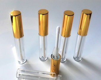 3ml Empty Gold Lipgloss Wand, DIY Lipgloss Packaging Tube, Private Label Lipgloss Bottle, Lipgloss Bottle Container
