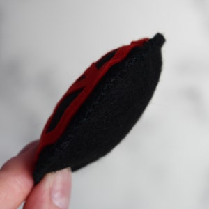 Pentacle Pentagram Catnip Cat Toy, Gothic Pagan Witchcraft Occult Goth Pet Toy, Black, Red and White Cat Toy, Vegan Felt image 9