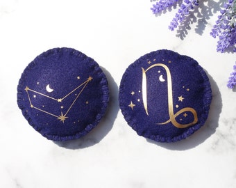 Capricorn Star Sign Cat Toy, Zodiac Handmade Gift for Cats, Vegan Navy Blue Felt, Catnip Constellation Present