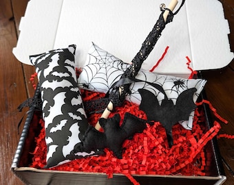 Halloween Catnip Cat Toy Gift Box, Spooky Present Idea for Kittens, Catmint Enrichment Handmade Kickers and Toys