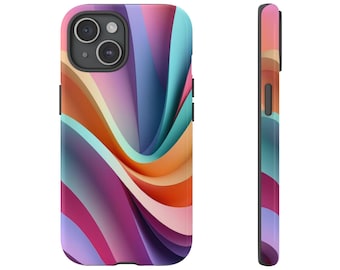 Colorful Swirls Tough Phone Case Perfect for iPhone Samsung Galaxy Google Pixel Unique Abstract Art Design Ideal Gift for Any Occasion