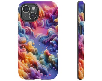 Custodia resistente per telefono vibrante Fluid Art, perfetta per iPhone Samsung Galaxy Google Pixel Design astratto unico, regalo ideale per ogni occasione
