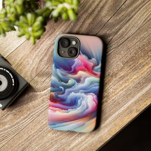Vibrant Swirl Tough Phone Case Abstract Art for iPhone Samsung Galaxy Google Pixel Unique Design Perfect Gift