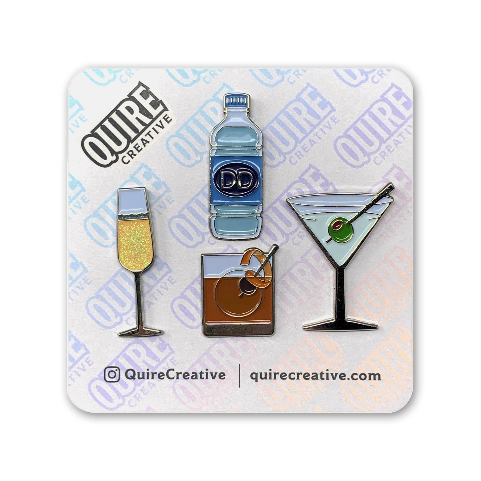 Pin Set Cocktail Martini Cocktail - Enamel Pin - Etsy